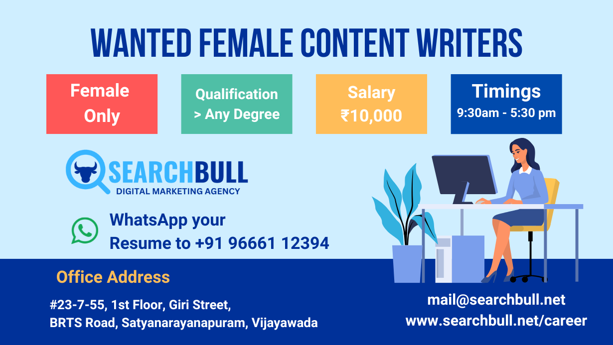 WANTED FEMALE CONTENT WRITERS